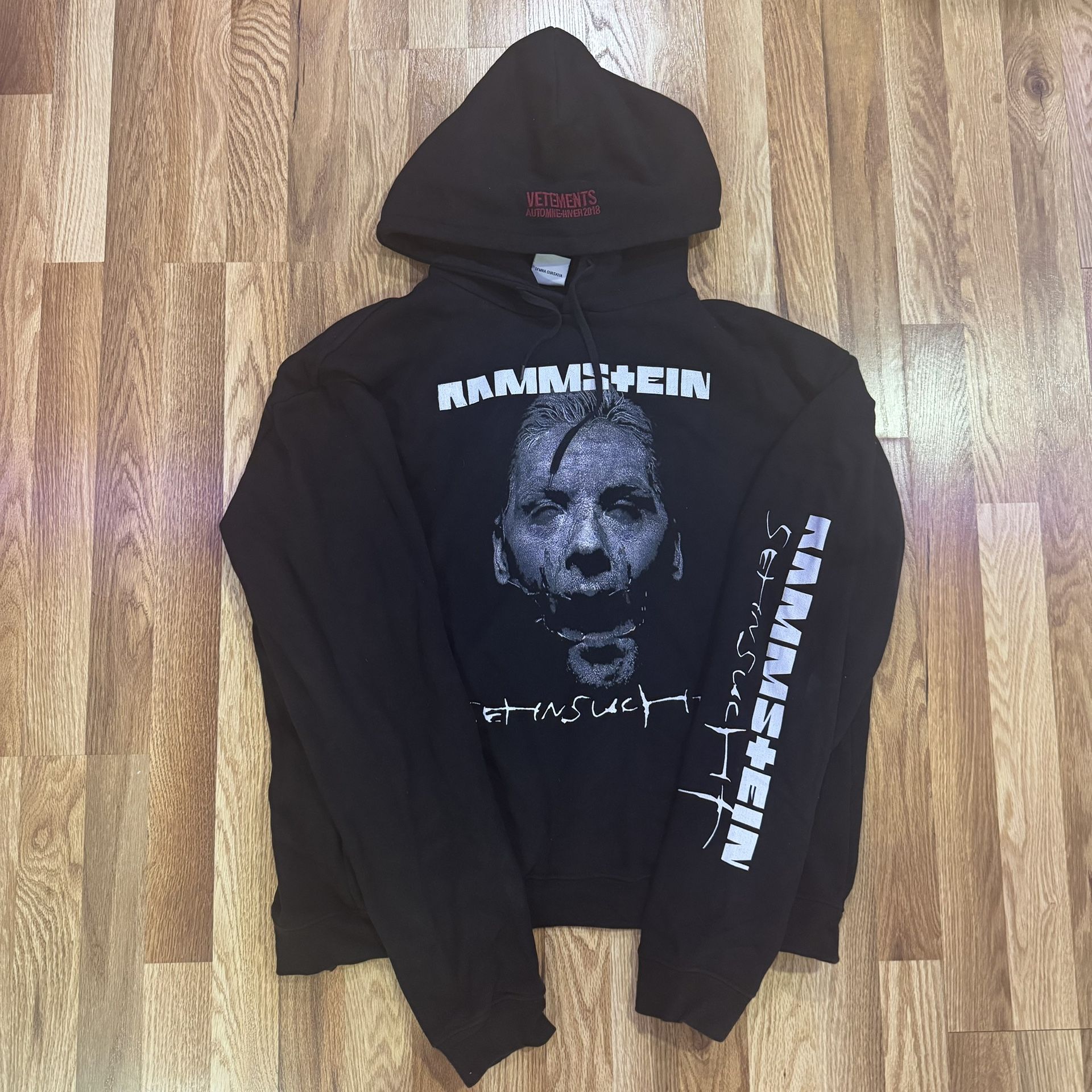 Vetements Rammstein Look Alike Hoodie Size L