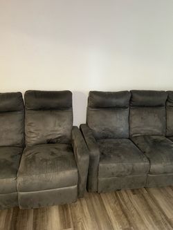 Free Suede matching couches, first come first served