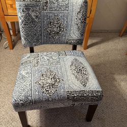 Blue, Print , accent side chair