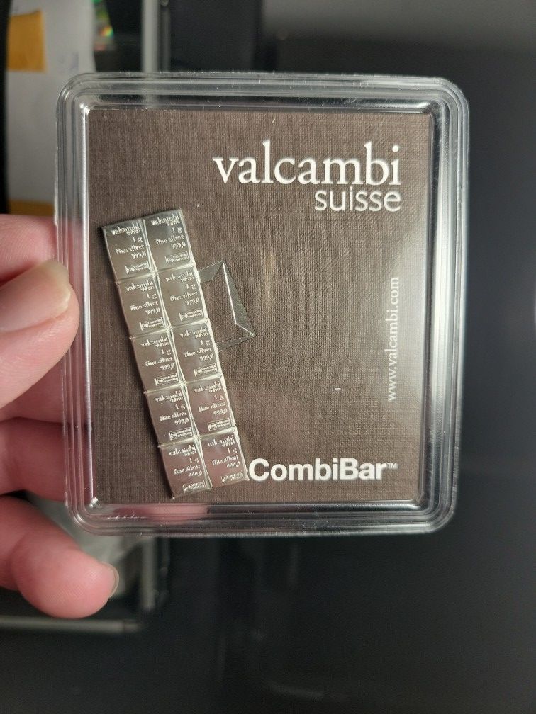 10G .999 Pure Fine Silver Investment Grade VALCAMBI Brand Batering Silver