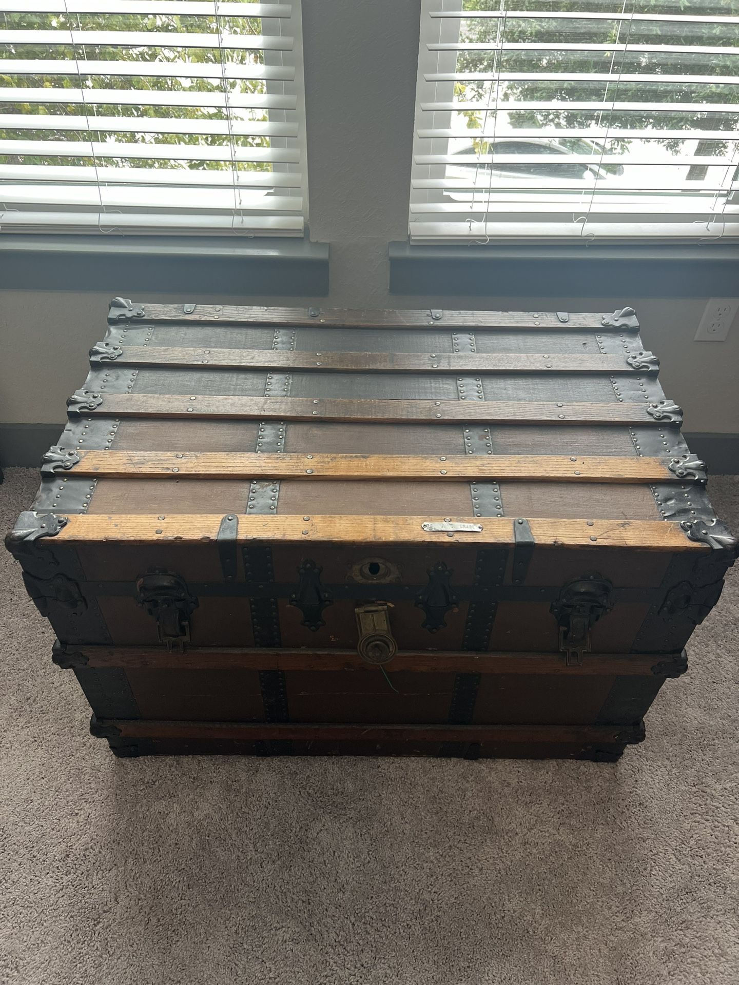 Beautiful Ornate Antique Trunk From Mid-1800s