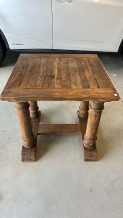 Wood end table