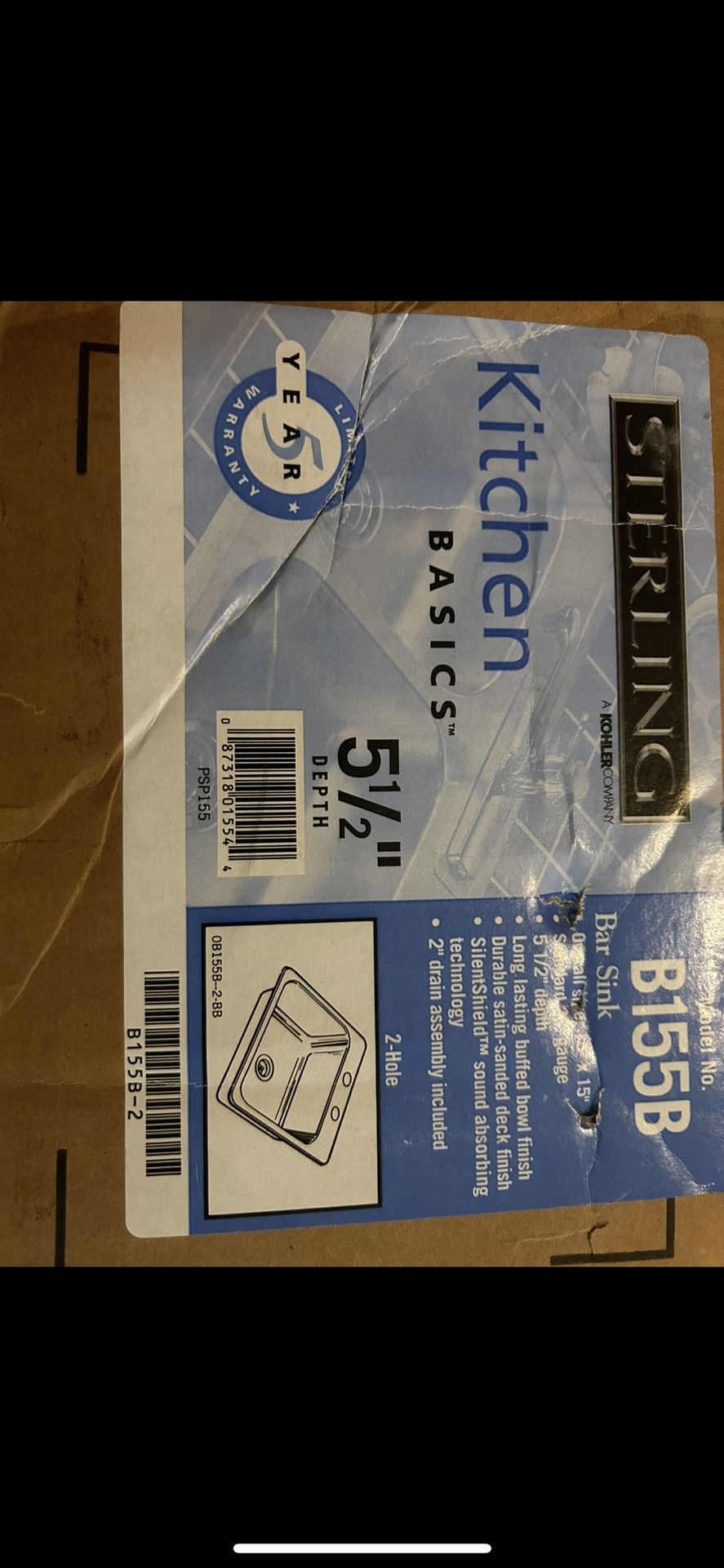 Sterling Kitchen Basics Bar Sink – Model B155B-2