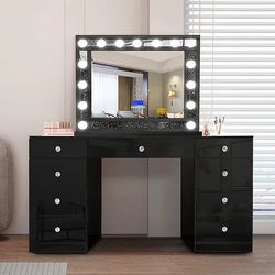 Vanity With Led Mirror And Bluetooth 