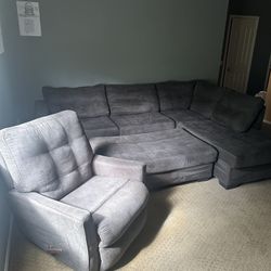 Sectional With Ottoman And Recliner
