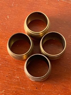 Vintage! Made In India Brass Napkin Rings Set of 4