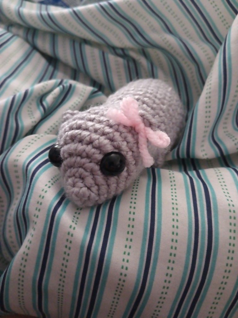 Tiny Violin Hamster Meme Crochet