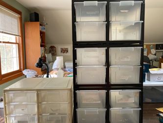 Plastic storage bins