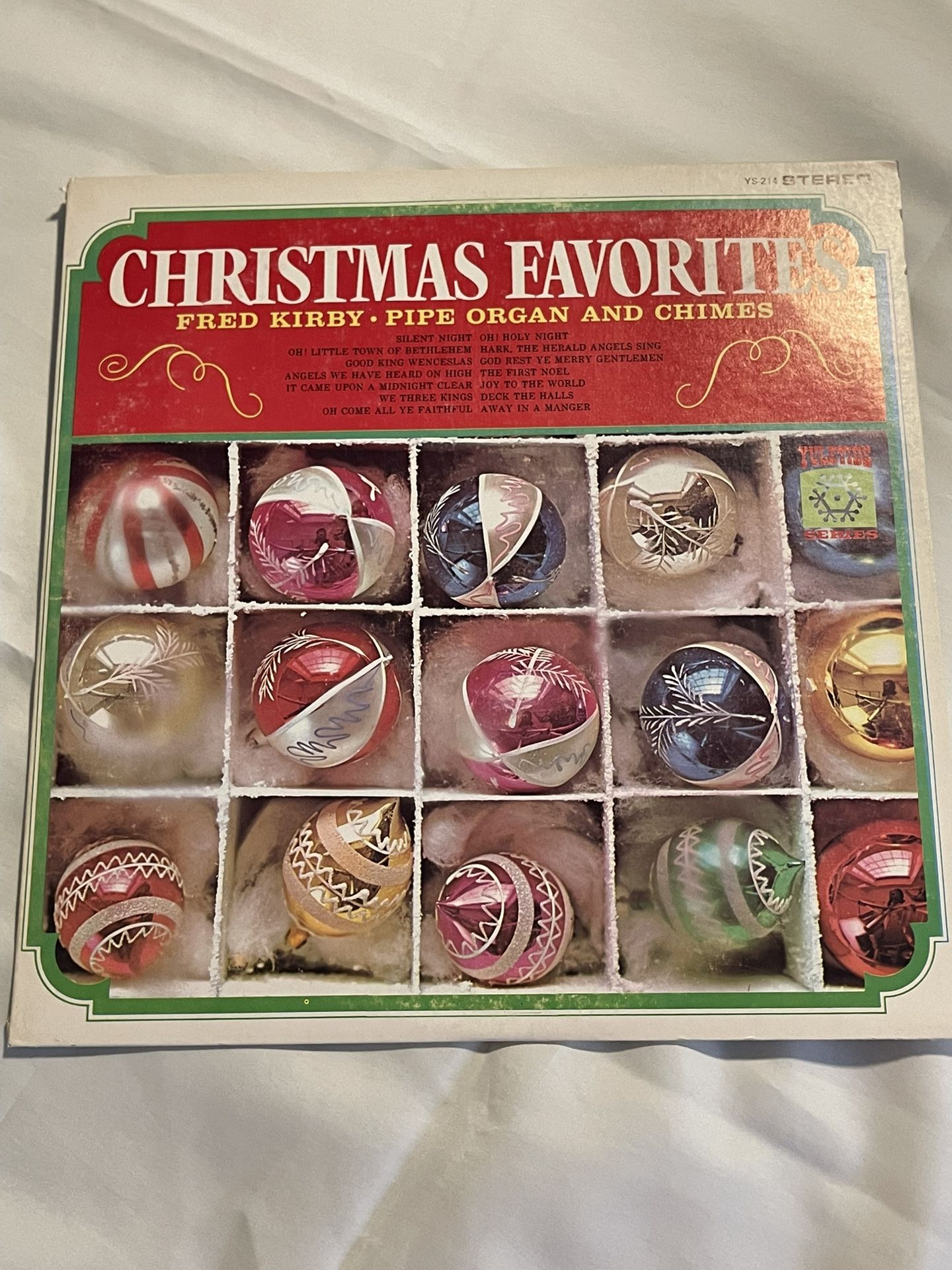 1950's Christmas Favorites Crown Records Vinyl LP Album Fred Kirby organ & Chime