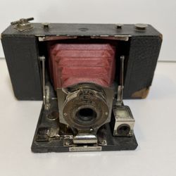 Kodak Brownie Folding Camera EK Co. IBT  Red Bellows Antique