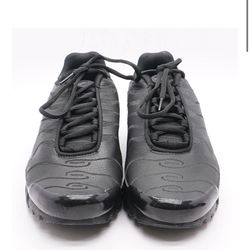 Nike Air Max Plus Triple Black Leather Sneakers - Size 8, 9.5 _ NWOT