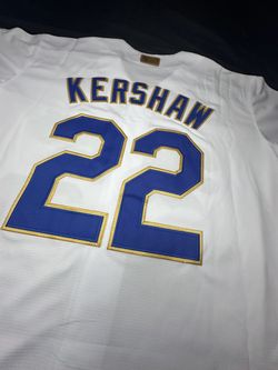Dodgers Jerseys – Kershaw - Gold Champs