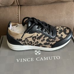 Vince Camuto Leopard Print Sneakers Size 7.