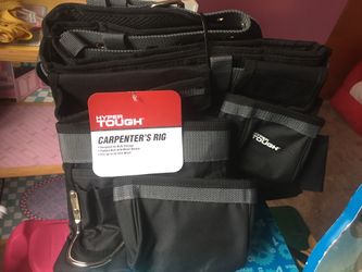 Keep your supplies handy during any job with this Hyper Tough Carpenter's Rig HT-599-08-1. It is a high-quality and durable carpenter belt that holds