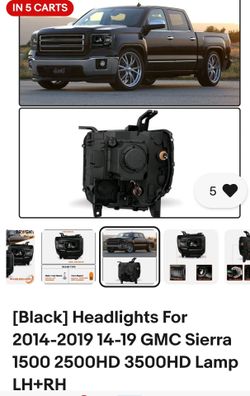 (Black)Headlights for GMC..2014 a19