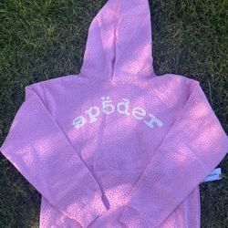 Sp5der Pink Vvs Hoodie 