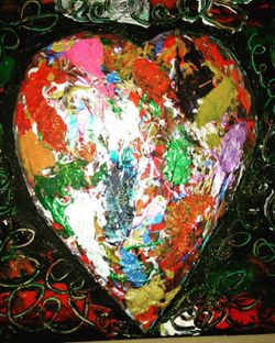 Beautiful heart Canva Handmade 16"x20"
