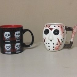 Michael Myers and Jason Friday the 13th mugs