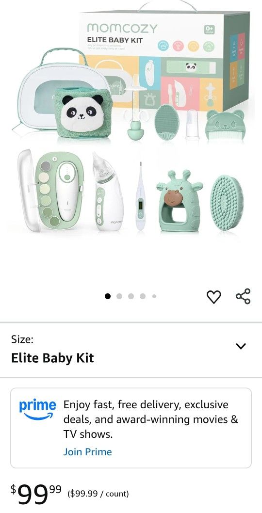 Momcozy Elite Baby Kit, Superior Baby Shower & Registry Essential Kit for Grooming & Health & Cleansing Care, Electric Nail File & Nasal Aspirator,Tum