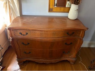 Vintage French Provincial Solid Wood Dresser