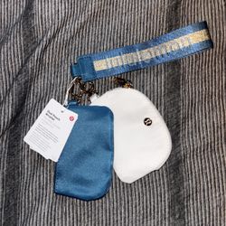 Blue And White Lululemon Keychain Bag