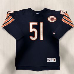 VINTAGE CHAMPION CHICAGO BEARS #51 BUTKUS THROWBACK JERSEY SIZE L