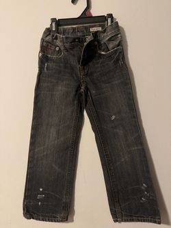 Kids Dark Wash Distressed Jeans Size 4/4T