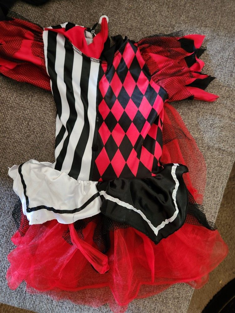 Girls Halloween Clown Costume Dress