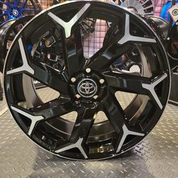 4 New Rims Corolla 18x8 5x100 gloss black machine $1050