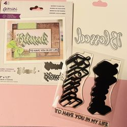 Large BLESSED TO HAVE YOU IN MY LIFE Stamps & Die