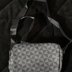 Blue And Black Checkered Bag 