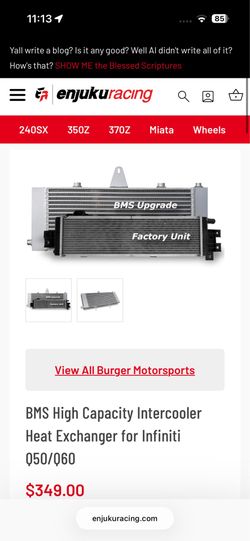 Infiniti q50/q60 bms heat exchanger