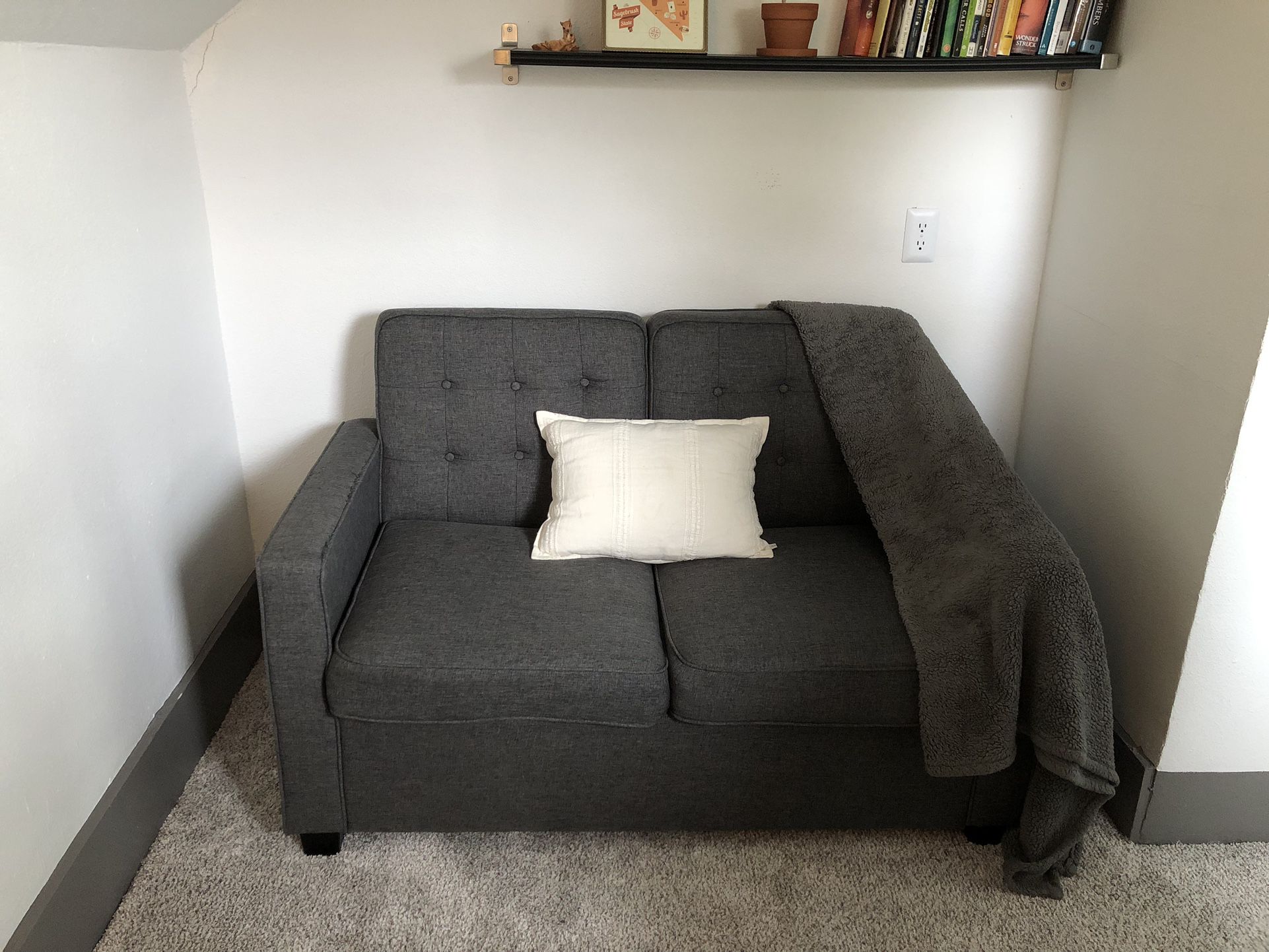 Modern Gray Couch and Pullout Bed