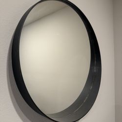 Round Black Wall Mirror