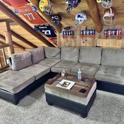 Sectional Couch With Storage Ottoman