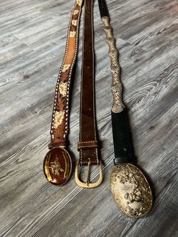 Men’s leather cowboy belts