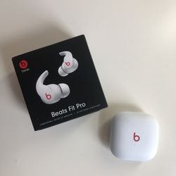 White Beats Fit Pro Wireless Earbuds Active Noise Cancelling Head. All In Box. Used 1 Time Only. 