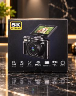 5K Ultra HD Digital Camera 75MP WiFi