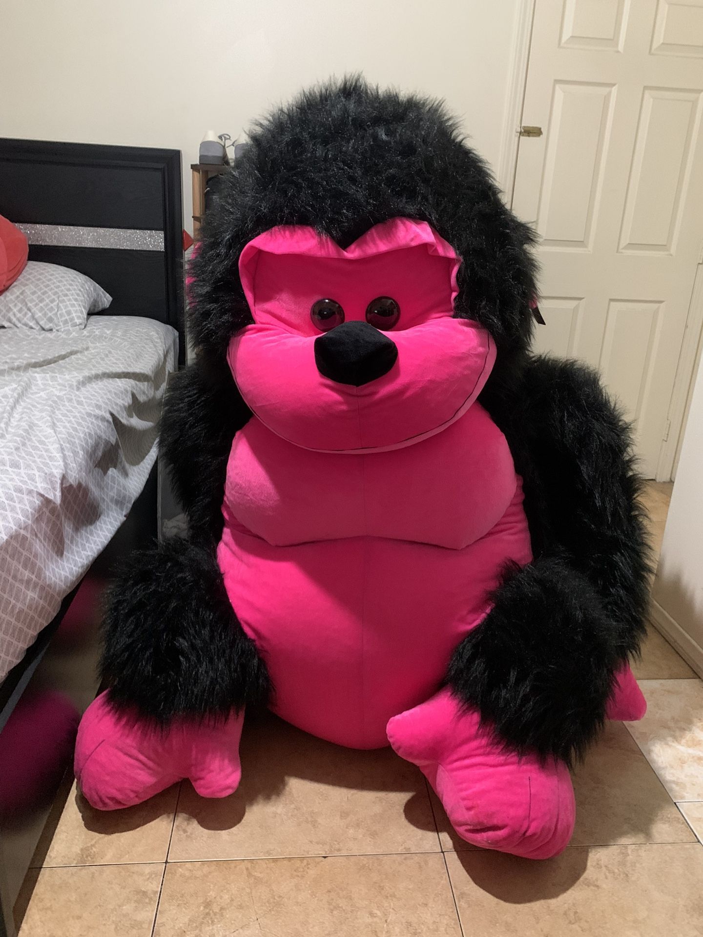 Giant Pink Monkey Stuffed Animal