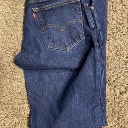 levi's men's 501 original fit jean straight leg button fly 100 % cotton (36W 34L)