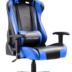 GTRACING Gaming Chair Racing Office Computer Ergonomic Video Game Chair Backrest and Seat Height Adjustable Swivel Recliner with Headrest and Lumbar P