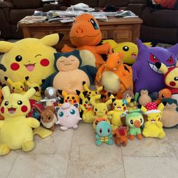 Kids Lot Of 32 Pokemon Plush Or Plushies Toys