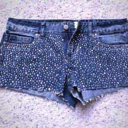 NWOT Victoria Secret Pink Rhinestone Jean Shorts Size 4