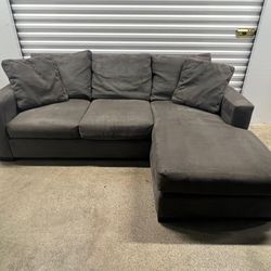 ( Free Delivery ) Room and Board Metro Dark Gray Sectional Couch