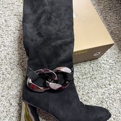 Azura Ladies Black Suede Boots 9.5
