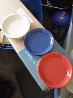 A Set Of 6 Texasware Snack Plates