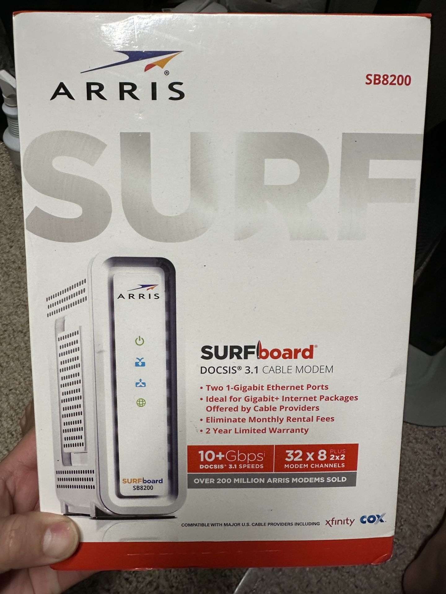 ARRIS Surfboard SB8200 Cable Modem Like New. Docsis 3.1 Stop Paying A Modem Rental