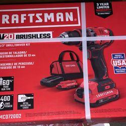 Craftsman 20-Volt Max 1/2-in Brushless Cordless Drill