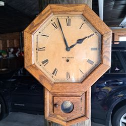 Oak Wall Clock From 1910