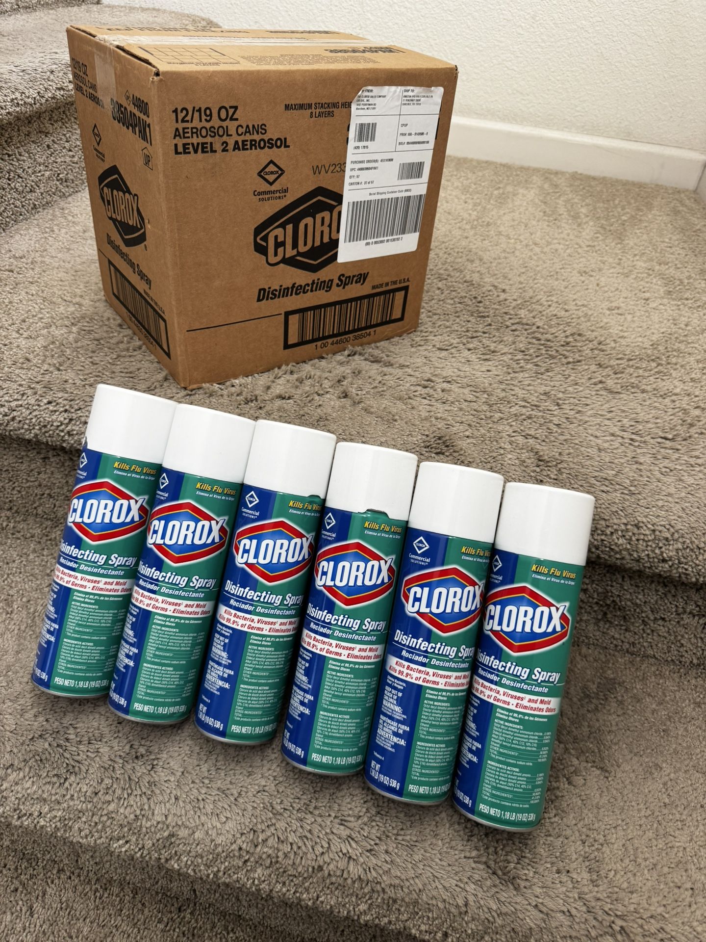 Clorox Solutions Disinfecting Aerosol Pack of 18